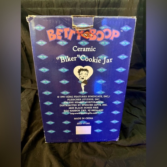 Betty Boop "Biker" Cookie Jar Rare Collectable - Picture 4 of 16